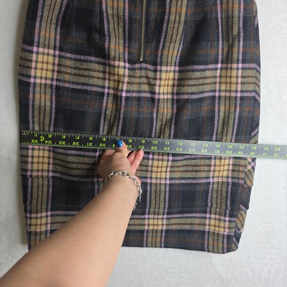 Plenty By Tracy Reese sz4 Unique Plaid layers wool skirts Fall Old money British - Picture 6 of 14